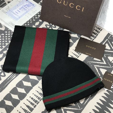 gucci hat and scarf